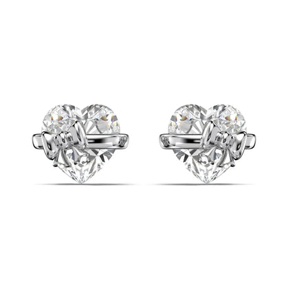Reliable Jewelry Supplier New Design Christmas Festival Xmas Gifts Fine 5A Zirconia Heart Stud Earrings Customized Jewelry