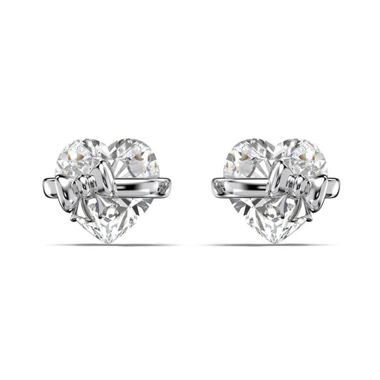 Reliable Jewelry Supplier New Design Christmas Festival Xmas Gifts Fine 5A Zirconia Heart Stud Earrings Customized Jewelry