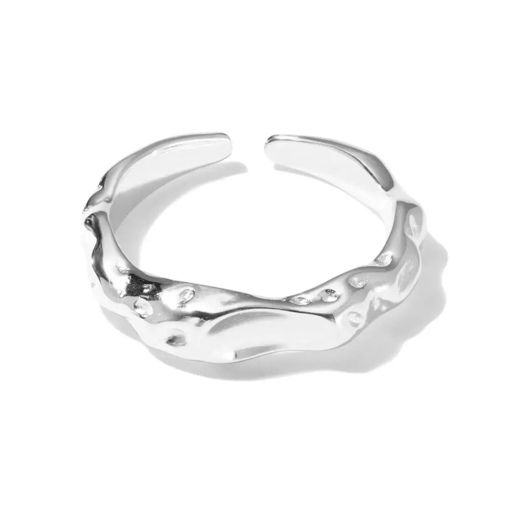 925 Silver Geometric Engagement Ring DY121445 by KAKODIY