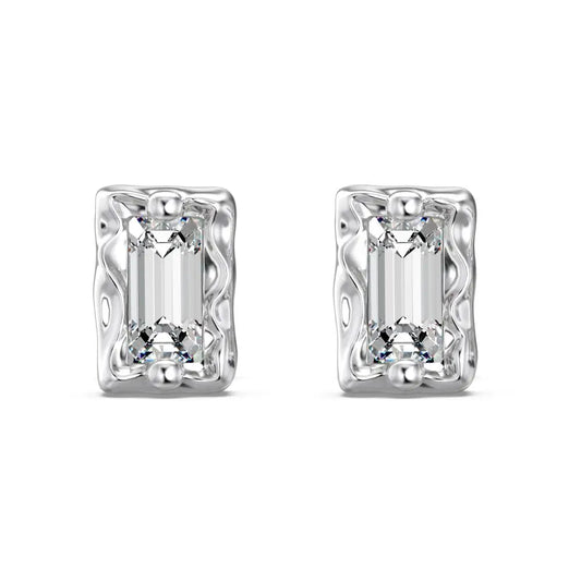 925 Silver Emerald CZ Stud Earrings 106590830813 product image 7