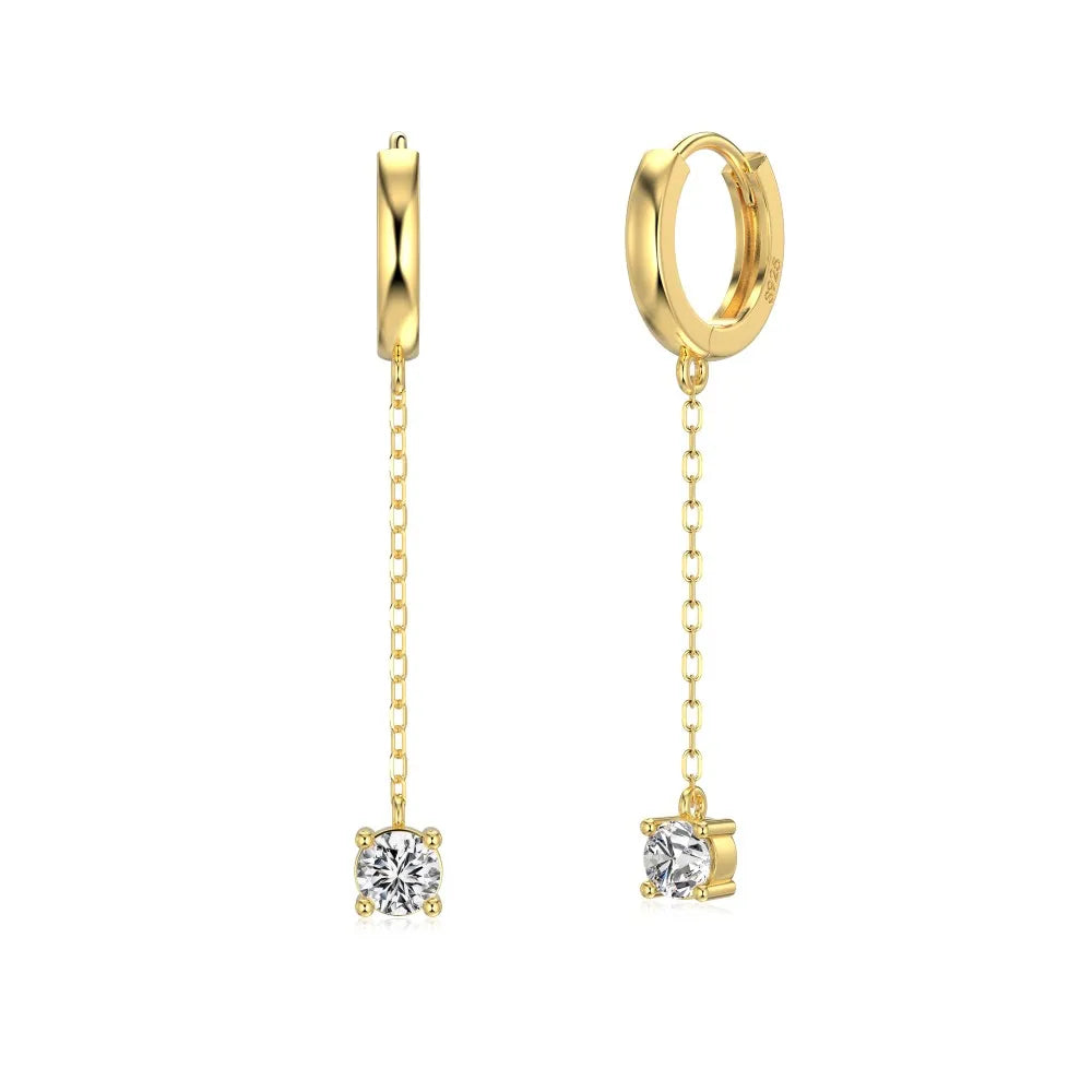 KAKODIY Classic Simple Design Luxury Jewelry Womens 925 Sterling Silver Pendant Tassel 5A Crystal Zircon Pendant Ring Earrings