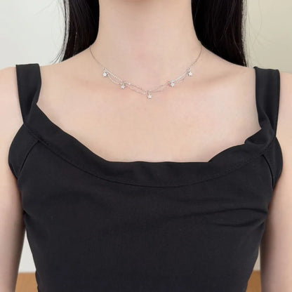 925 Sterling Silver Star CZ Pendant Necklace product image 4