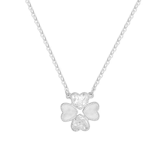 925 Silver Clover Pendant Necklace DY191355 by KAKODIY