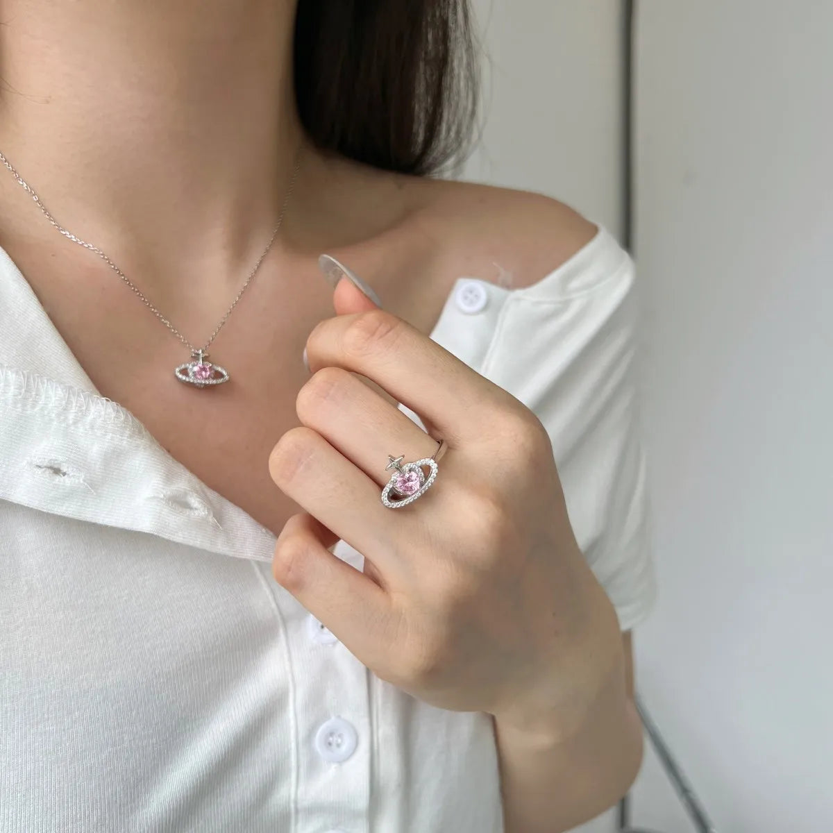 925 Sterling Silver Heart CZ Ring product image 5