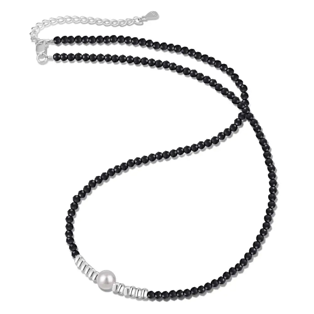 925 Sterling Silver Pearl Statement Chain Necklace product image 7