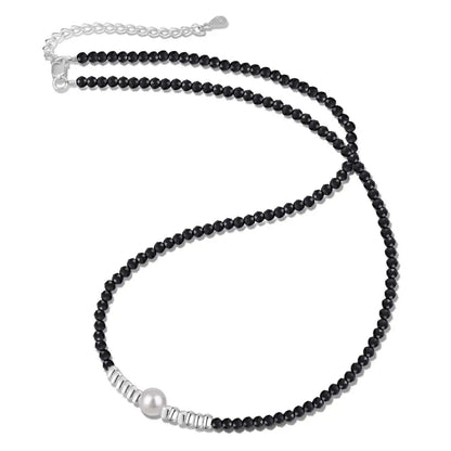 925 Sterling Silver Pearl Statement Chain Necklace product image 7