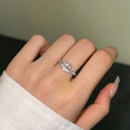 925 Silver 5A CZ Bridal Engagement Ring DY121133 product image 6