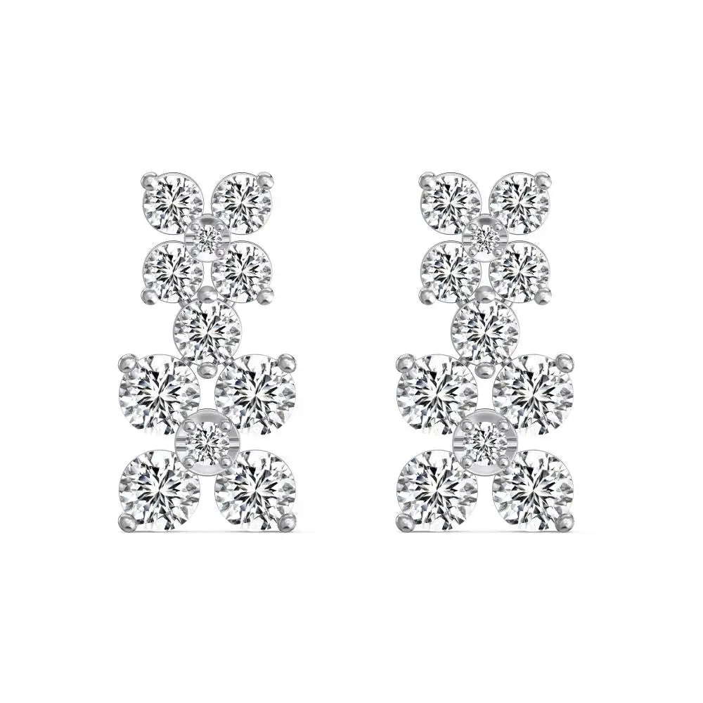 KAKODIY new design high-end quality 925 sterling silver deciduous 5A cubic zirconia earrings