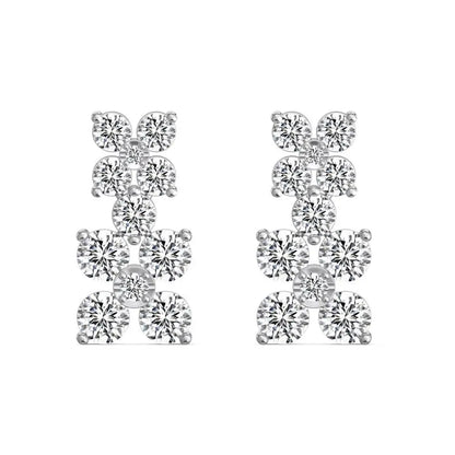 KAKODIY new design high-end quality 925 sterling silver deciduous 5A cubic zirconia earrings