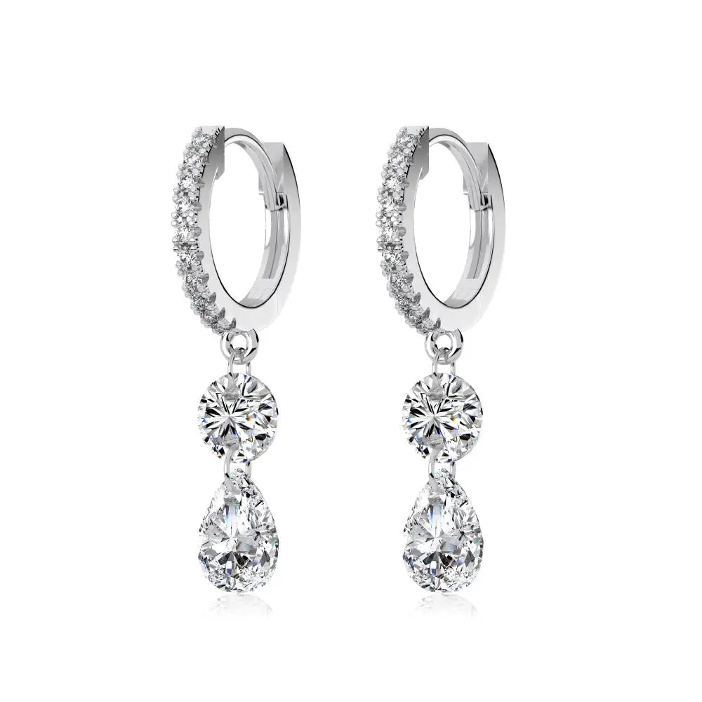 KAKODIY Luxury Zircon Drop Pendant 14K Gold Plated Earrings 925 Sterling Silver Fine Jewelry Earrings - product image 1