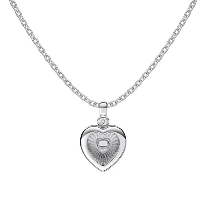 925 Sterling Silver Flower CZ Necklace DY190784 product image 8