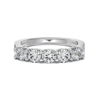 Exclusive Design Dichroic Plating Sterling Silver 5A Cubic Zirconia Wedding Eternity Promise Engagement Women Band Rings