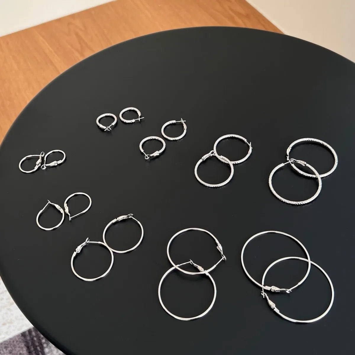 Nickel Free Hypoallergenic 925 Sterling Silver Round Circle Earring 18K Gold Plated Big Large Hoop Earrings for Women Girl