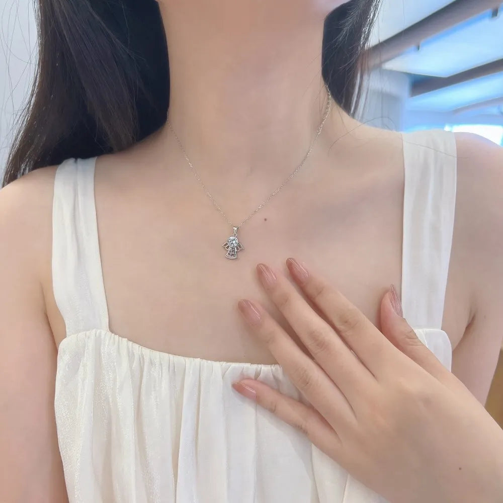 925 Silver 5A CZ Pendant Necklace DY190378 product image 2