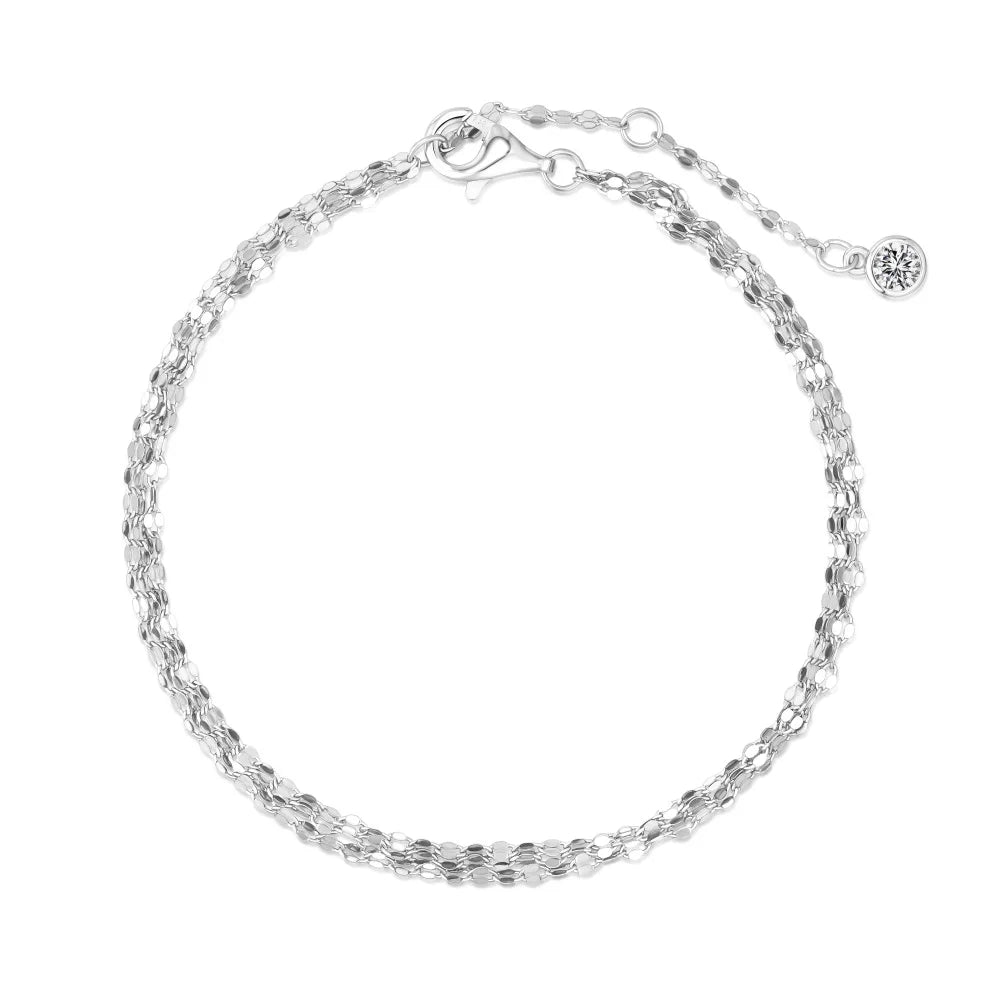 925 Sterling Silver 5A CZ Chain Bracelet DY150623 by KAKODIY