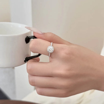 925 Silver 5A CZ Bridal Engagement Ring DY121464 product image 5