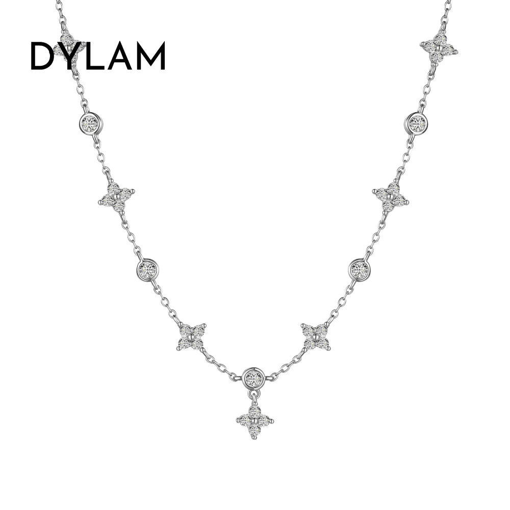 925 Sterling Silver Clover 5A CZ Necklace product image 7