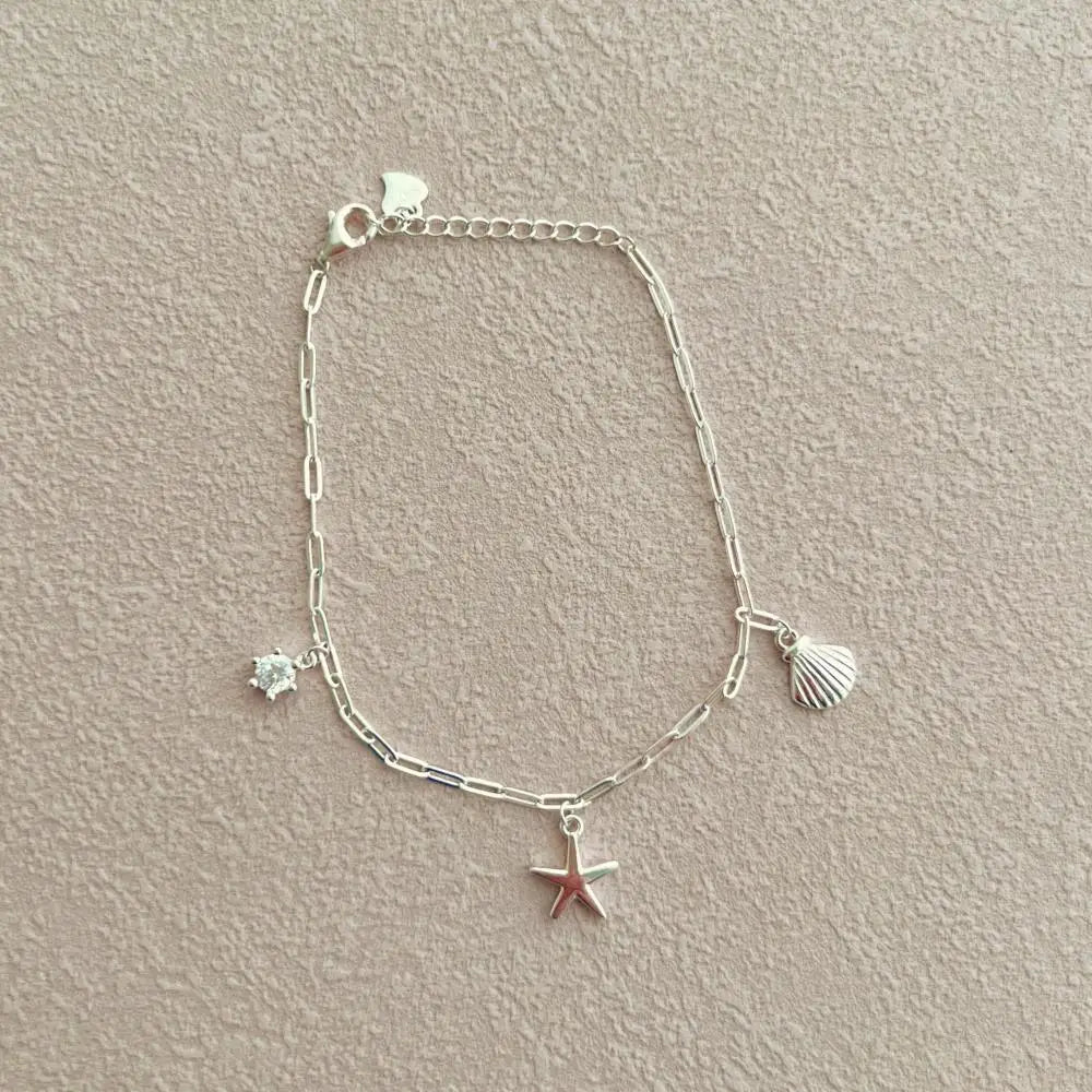 925 Silver Star 5A CZ Chain Bracelet DY150409 product image 6
