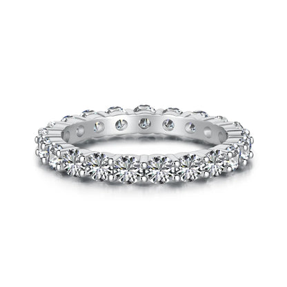 925 Silver Works Couple Ring Personalised Sterling Hug Cluster Wedding Band Womens Eternity Engagement High End Rings