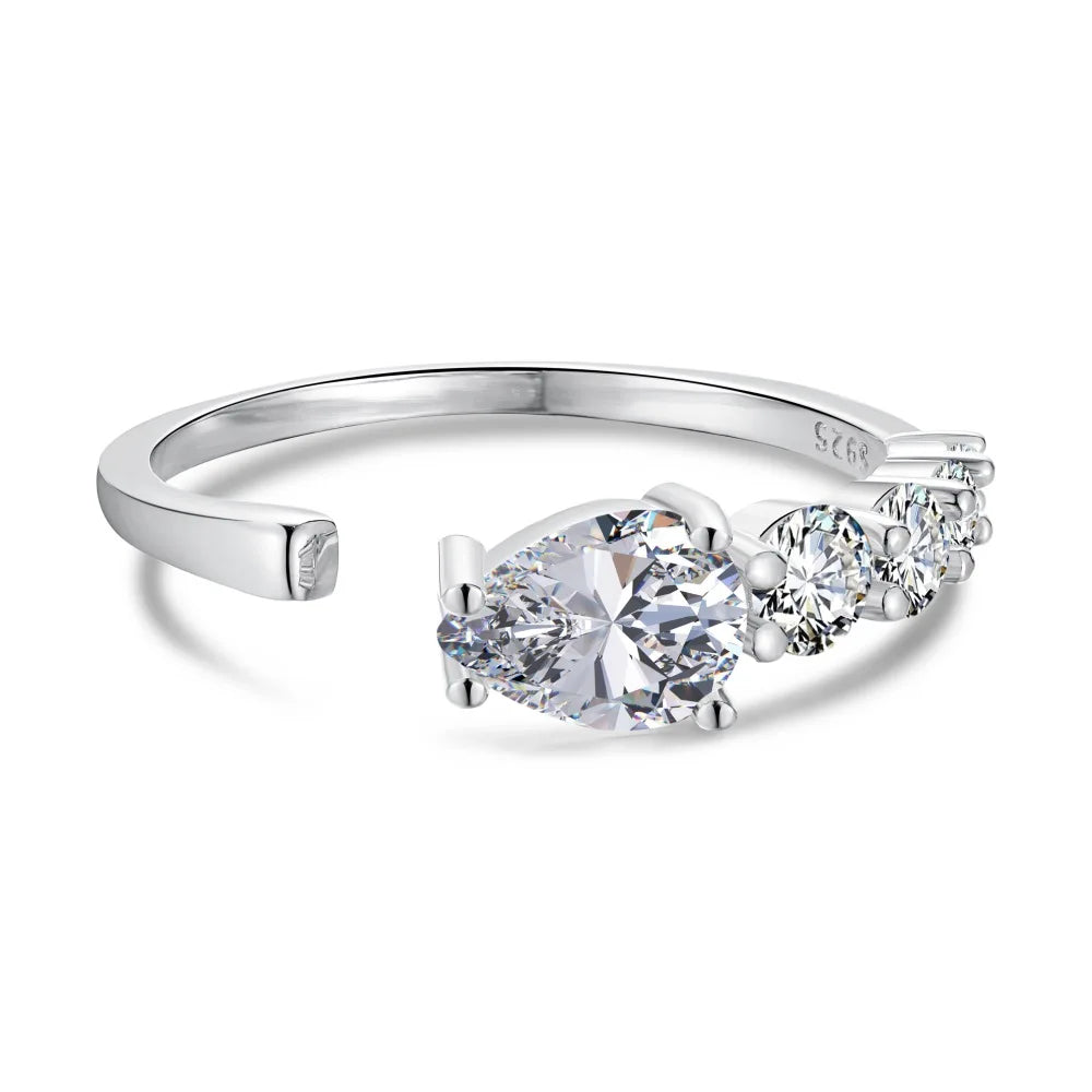 925 Sterling Silver Snake CZ Engagement Ring product image 8