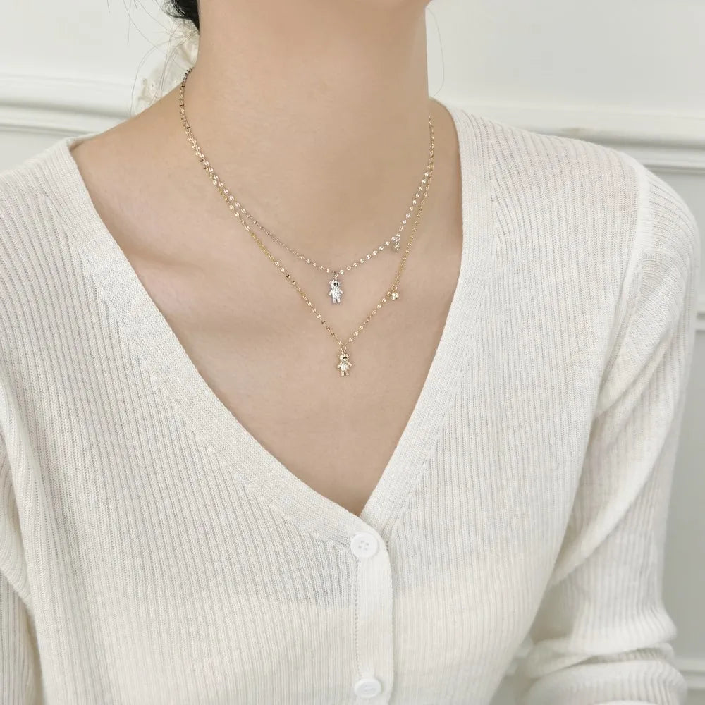925 Silver 5A CZ Dainty Pendant Necklace DY191684 product image 2