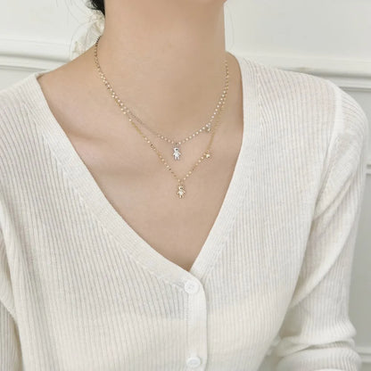 925 Silver 5A CZ Dainty Pendant Necklace DY191684 product image 2
