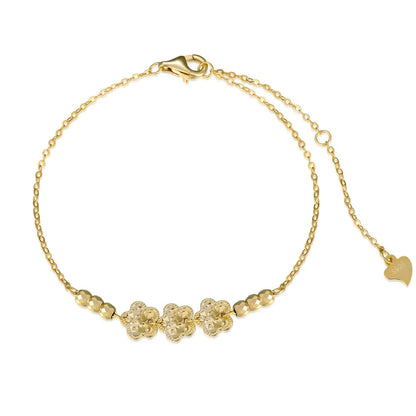 925 Sterling Silver Flower Chain Bracelet product image 8