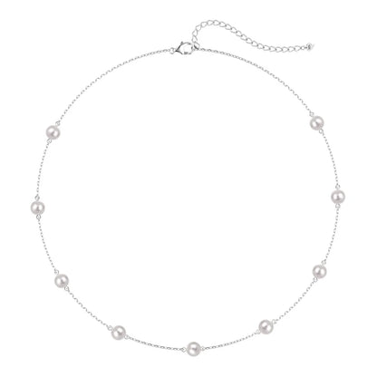 925 Sterling Silver Pearl Layered Necklace product image 7