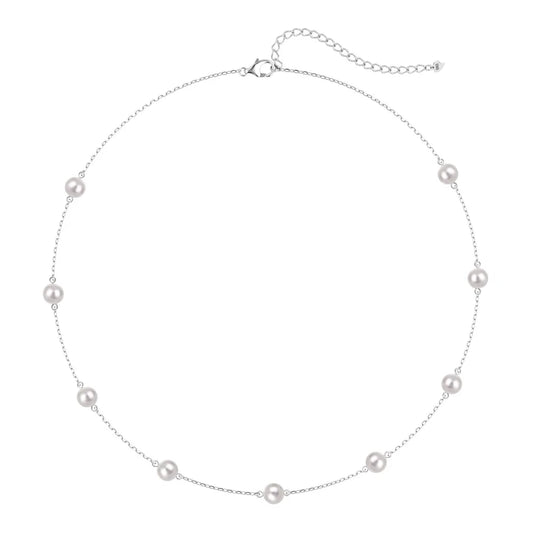925 Sterling Silver Pearl Layered Necklace product image 7
