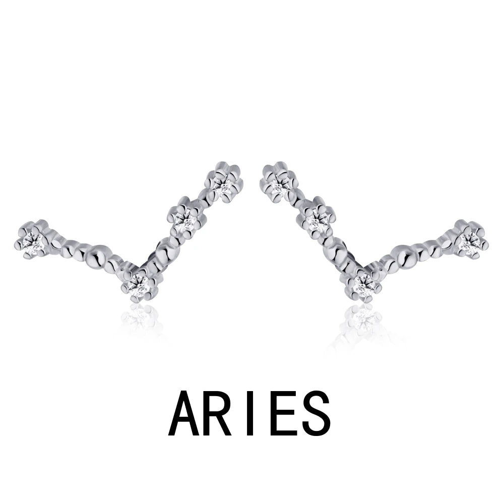 KAKODIY Sagittarius Stud Earrings 2021 Zircon 925 Sterling Silver Earrings For Women Luxury Earrings Fashion