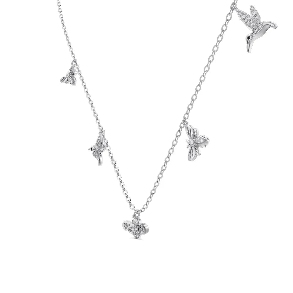 925 Sterling Silver CZ Pendant Necklace DY191530 product image 7