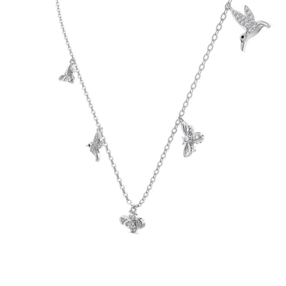 925 Sterling Silver CZ Pendant Necklace DY191530 product image 7