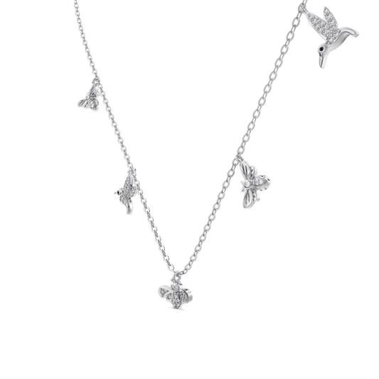 925 Sterling Silver CZ Pendant Necklace DY191530 product image 7
