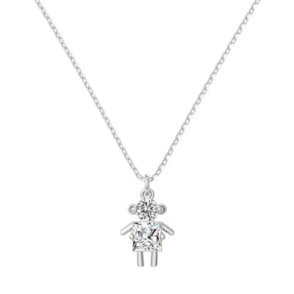 925 Silver CZ Statement Pendant Necklace DY191178 product image 7