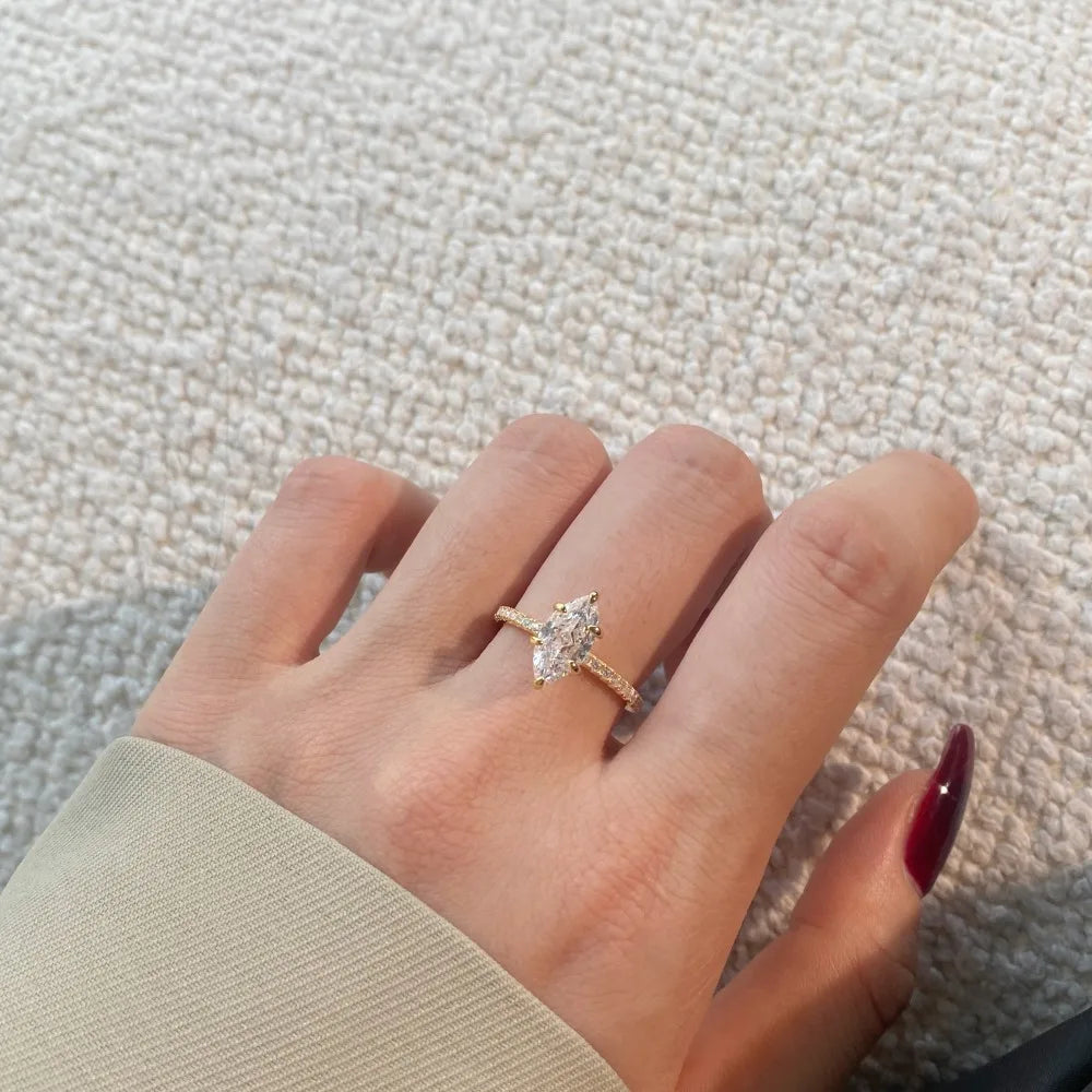 925 Sterling Silver 8A CZ Bridal Eternity Ring product image 6
