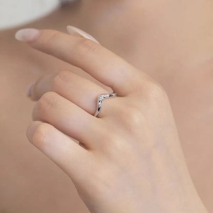 925 Sterling Silver Geometric CZ Stacking Ring product image 4