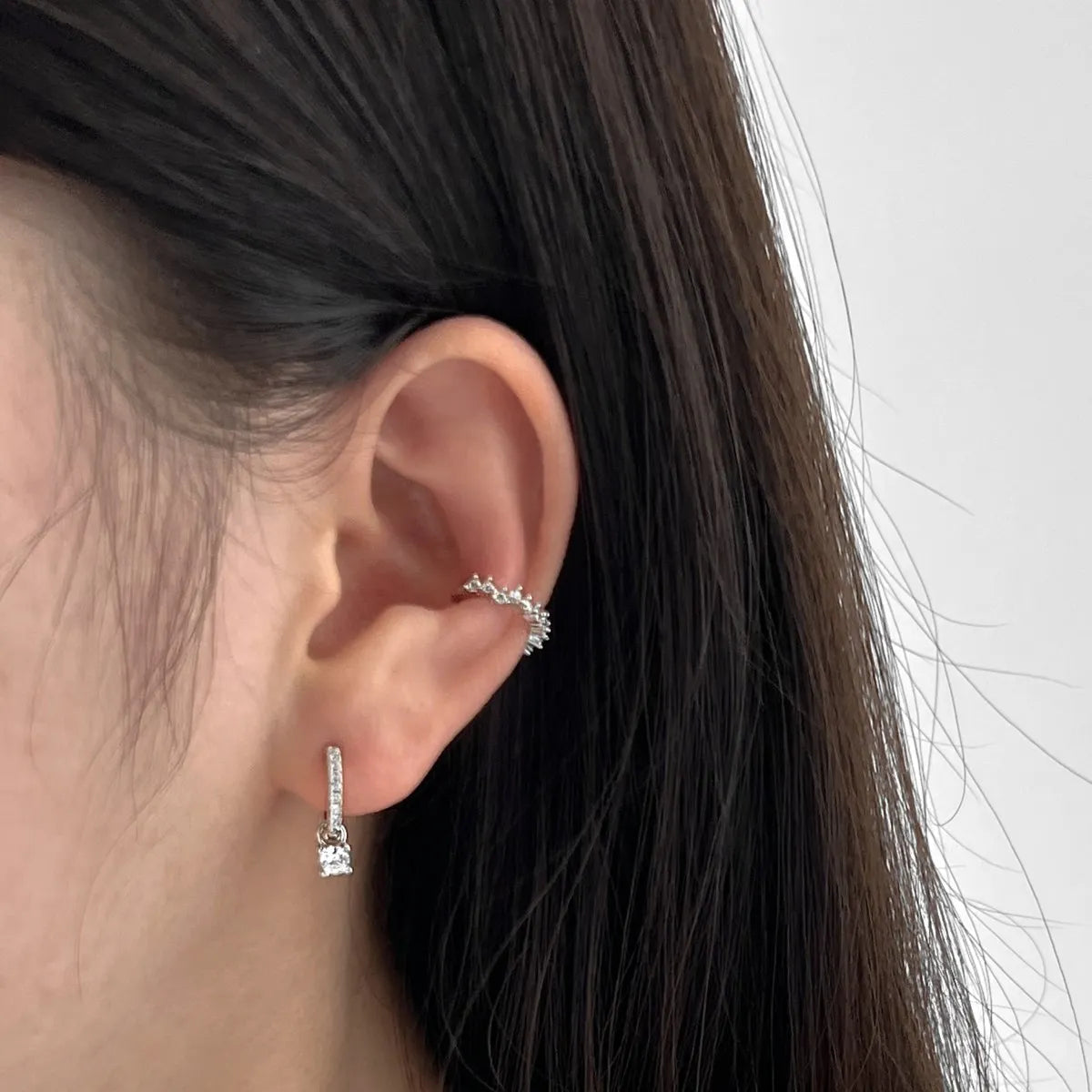 Wholesale Hypoallergenic S925 Silver Earring Cz Cubic Zirconia  Ear Cuff Clip on Earrings 18K Gold Plated Jewelry Women