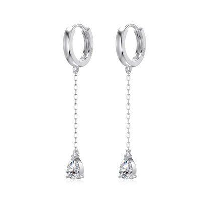 KAKODIY Hypoallergenic 925 Sterling Silver Pendant 5A CZ Zircon Ring Earrings Women Teen Girl Simple Tassel Earrings High Jewelry - product image 1