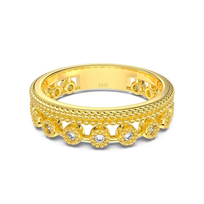 Specially Design Fine Fashion Women Jewelry Sterling Silver Eternity Band Double Layer 5A CZ Zirconia Daily Dress up Ring