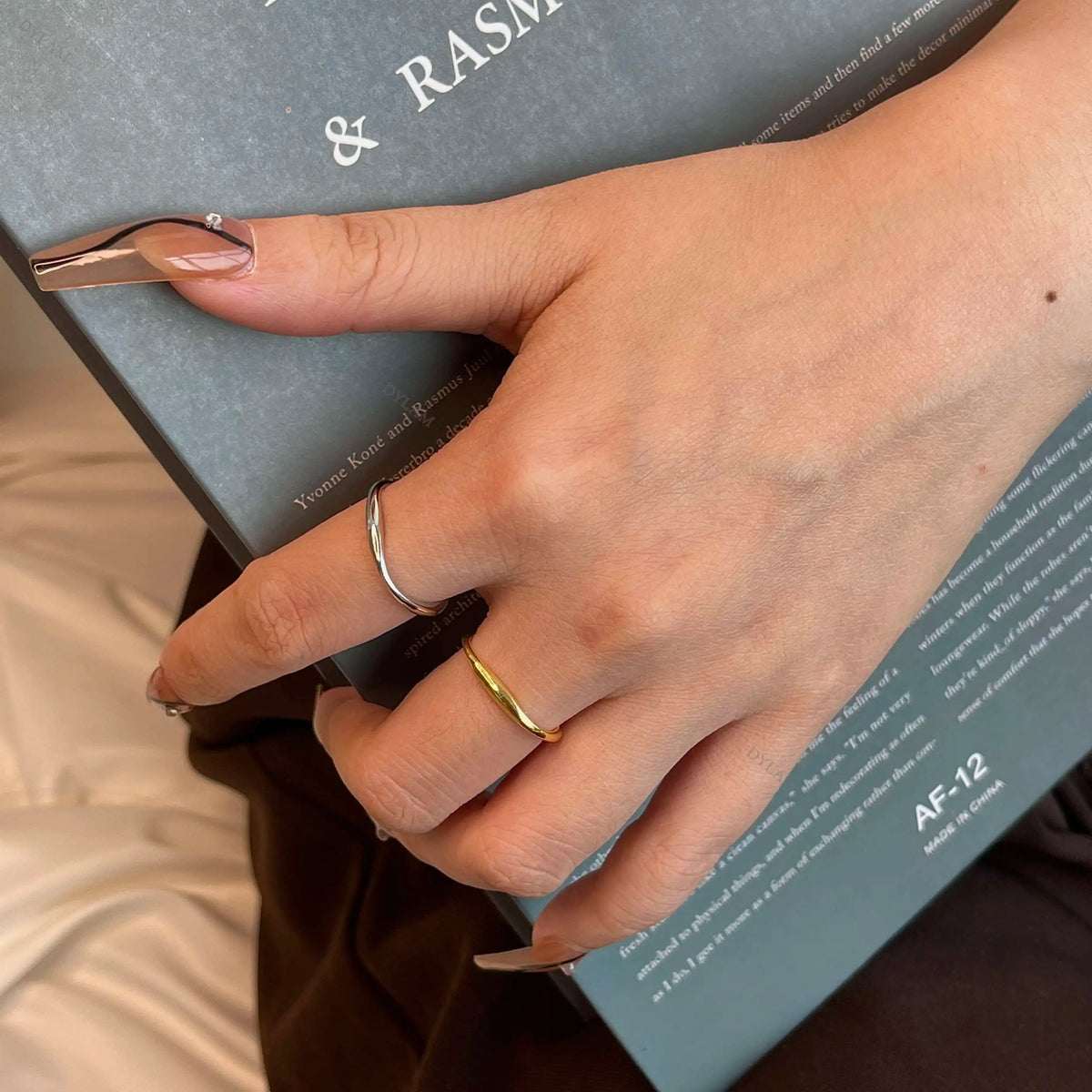 925 Silver Minimalist Adjustable Ring DY120073 product image 5