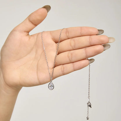 925 Sterling Silver Teardrop Pendant Necklace product image 3