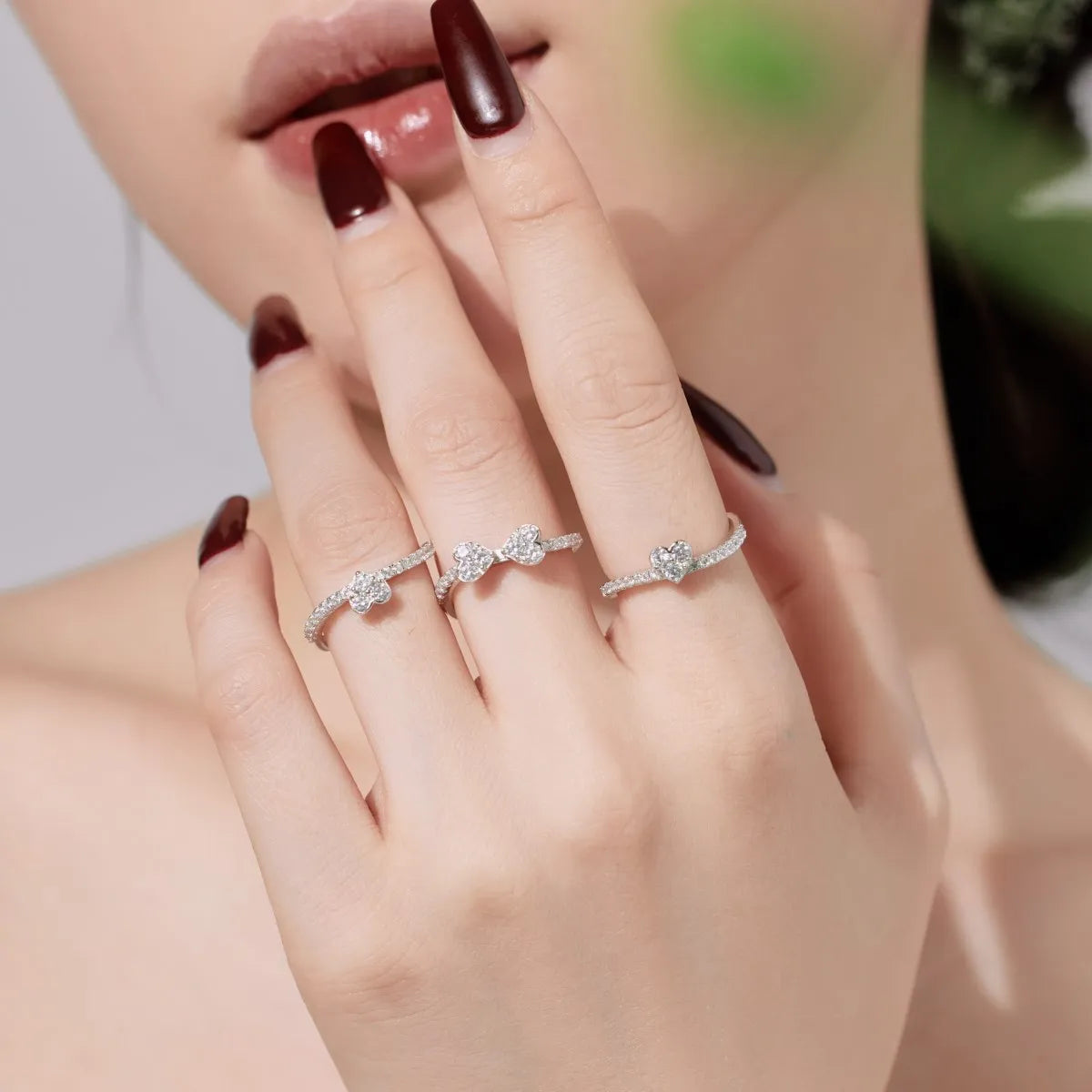 925 Sterling Silver Clover Stacking Ring product image 2