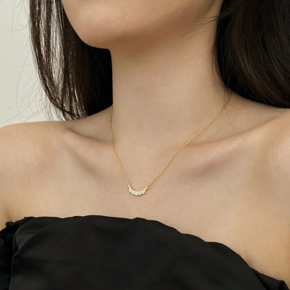 Wholesale Dainty S925 Sterling Silver Jewelry Crown Cz Cubic Zirconia Pendant Necklace 18K Gold Plated Necklaces for Women