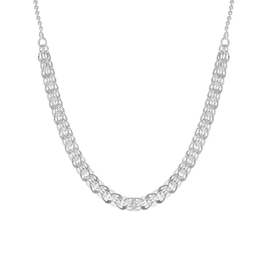 925 Sterling Silver Statement Layered Necklace by KAKODIY