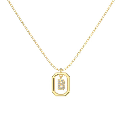 925 Silver 5A CZ Initial Necklace DY191330 product image 6