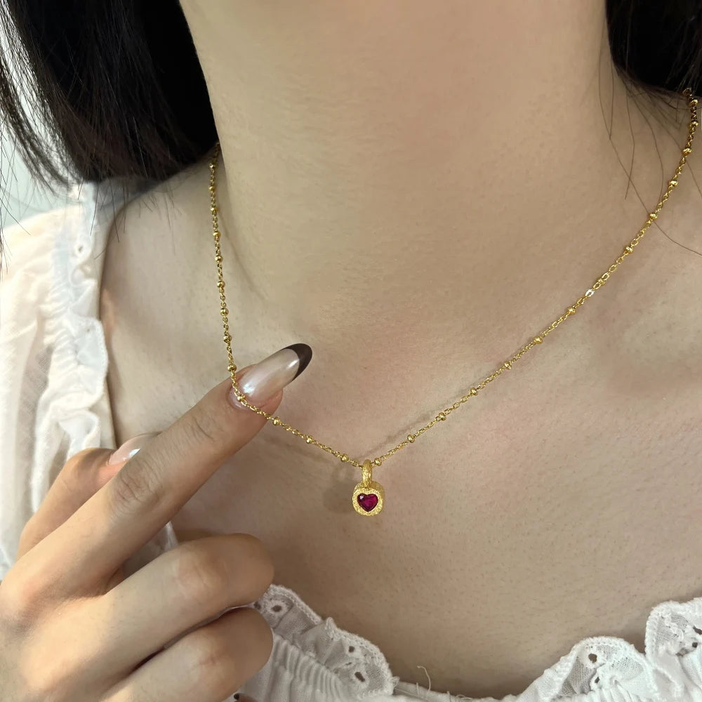 925 Silver Heart 5A CZ Pendant Necklace DY191870 product image 5