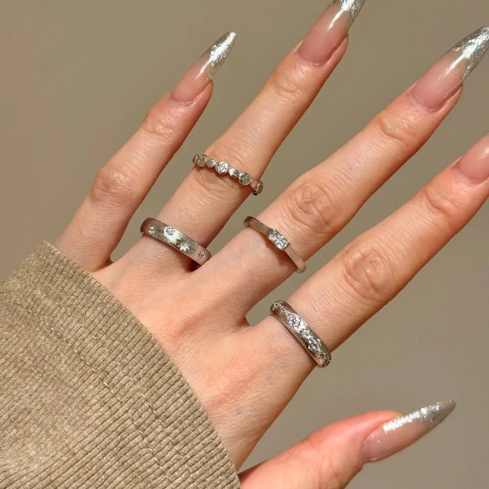 925 Silver CZ Bridal Engagement Ring DY121222 product image 6