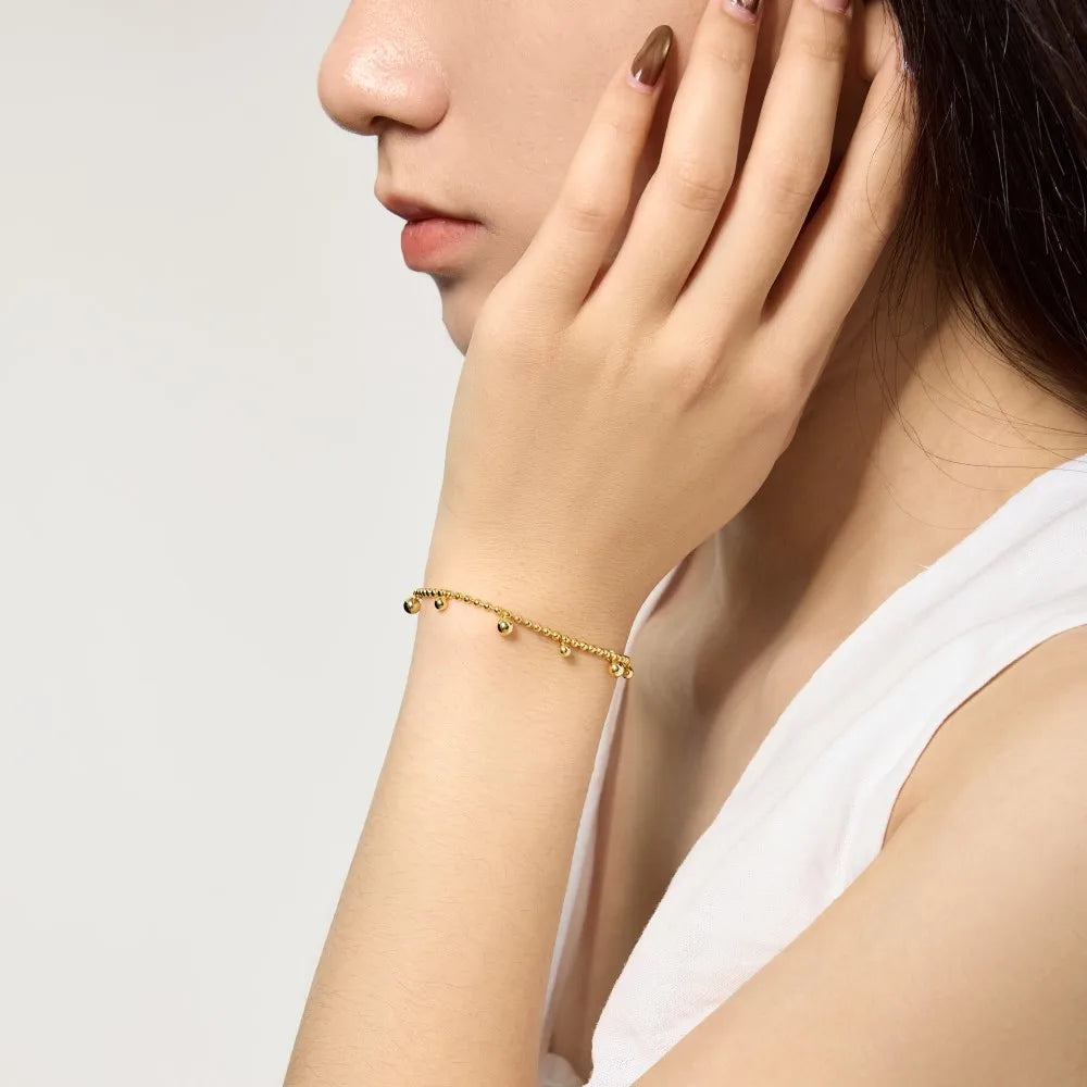 925 Sterling Silver Heart Chain Bracelet DY150615 product image 6