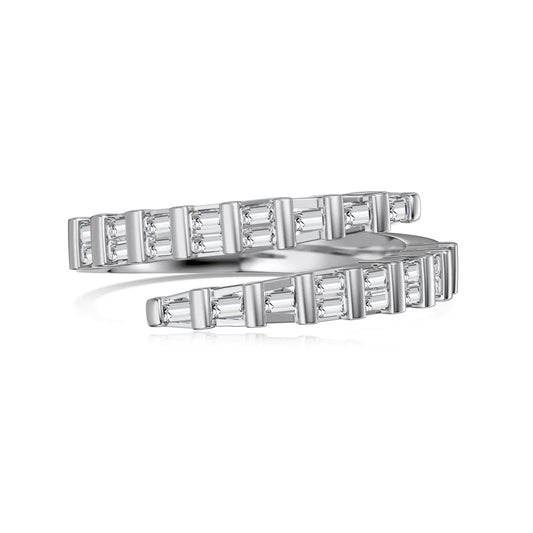 925 Sterling Silver CZ Statement Eternity Ring product image 7