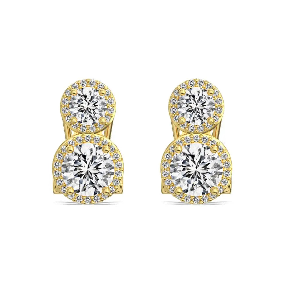 KAKODIY Designer Female 925 Sterling Silver Diamond 5A Cubic Zirconia Stud Earrings Female
